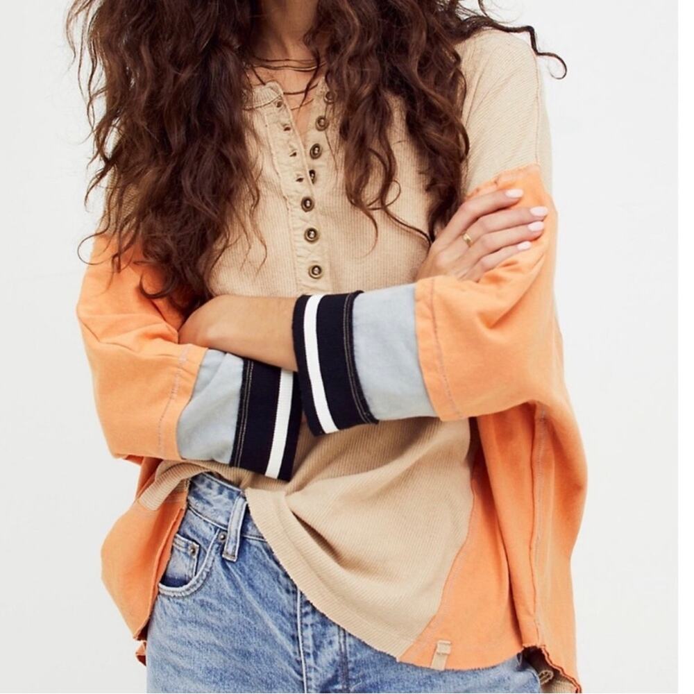 5. NWT! FREE PEOPLE Just Tip It Henley Top